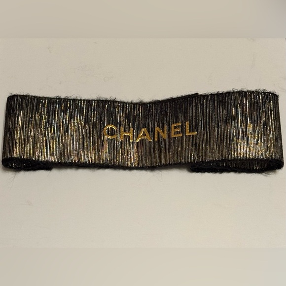CHANEL Other - Chanel Black and Gold Ribbon